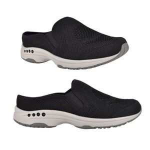 Easy Spirit Knit Mules Slip On Comfort Black & Grey NWB Display Sneakers 11M